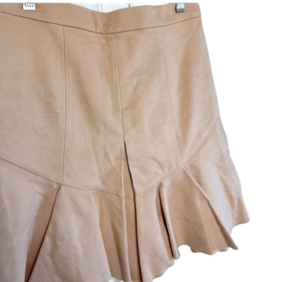 Isabel Marant Pink Mini Skirt Fluted Parma Pleated Faux-Suede Sz 6 - Picture 11 of 14